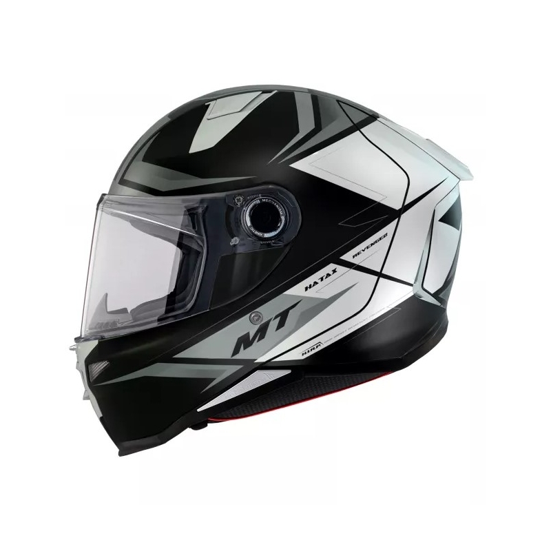 Casque moto intégral MT Revenge 2 Hatax noir et blanc soldes