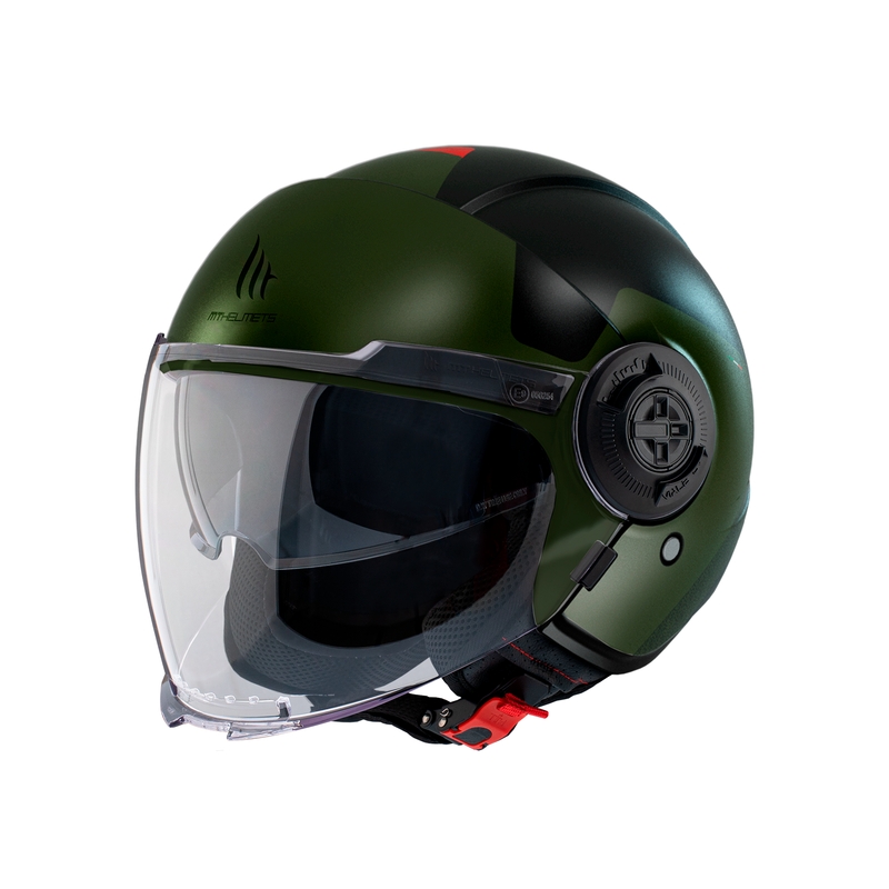 Casque moto ouvert MT Viale SV S Beta A6 noir-vert