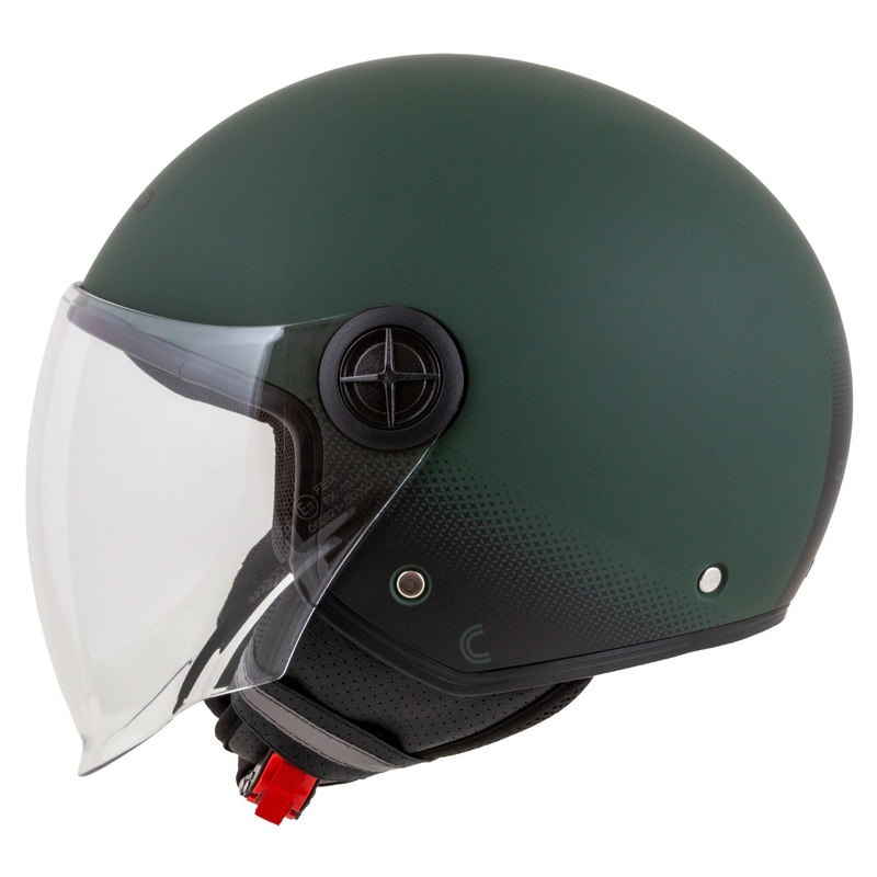 Cassida Casque de moto ouvert Handy vert-noir