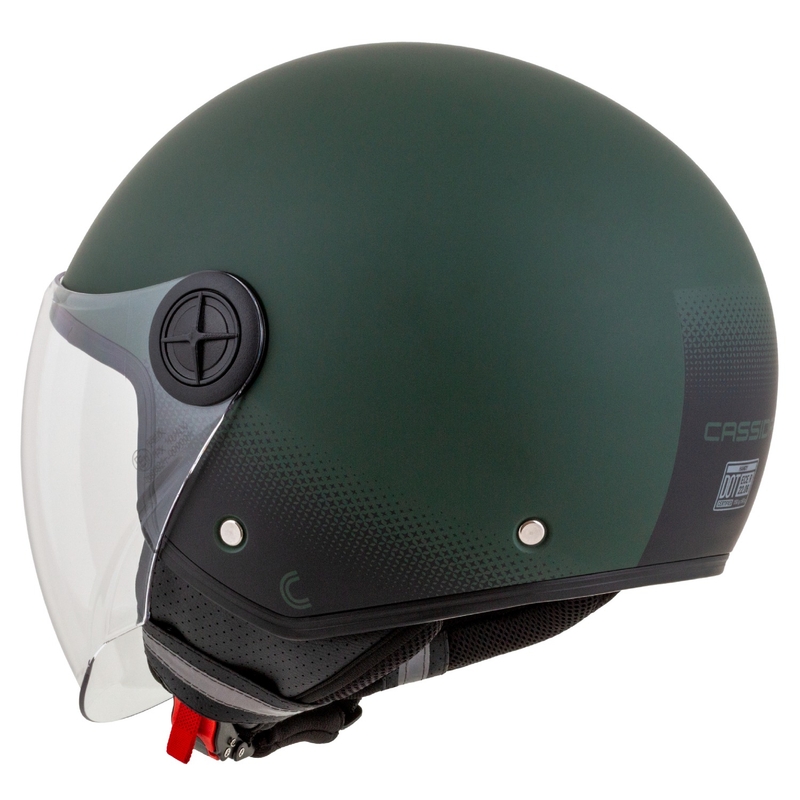 Cassida Casque de moto ouvert Handy vert-noir