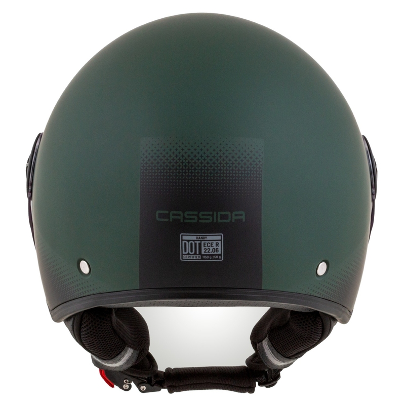 Cassida Casque de moto ouvert Handy vert-noir