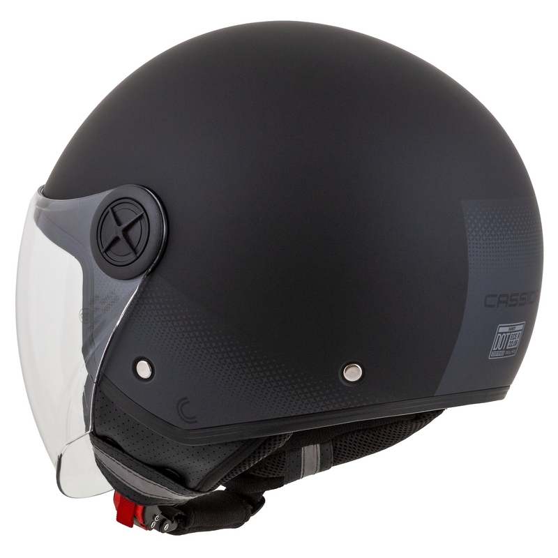 Casque de moto ouvert Cassida Handy noir-gris