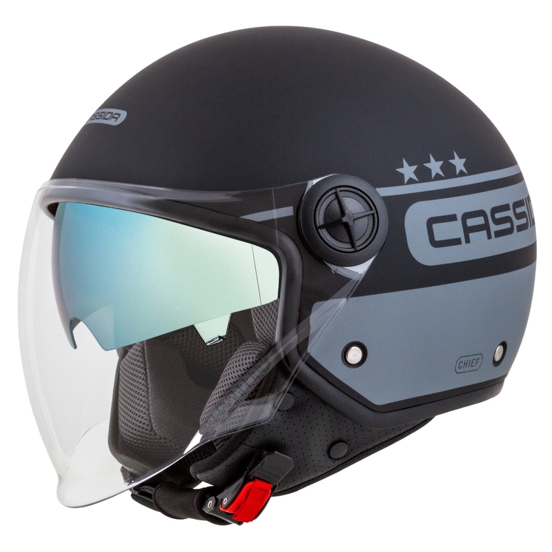 Cassida Handy Plus Chief casque moto ouvert gris-noir