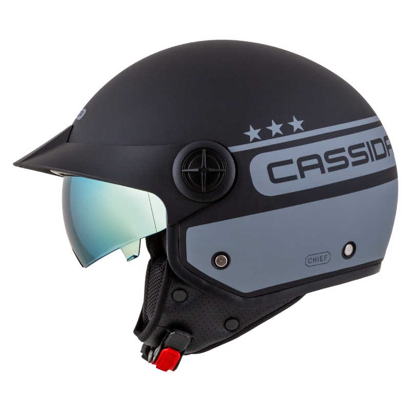 Cassida Handy Plus Chief casque moto ouvert gris-noir