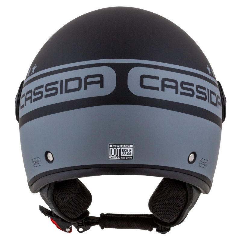 Cassida Handy Plus Chief casque moto ouvert gris-noir
