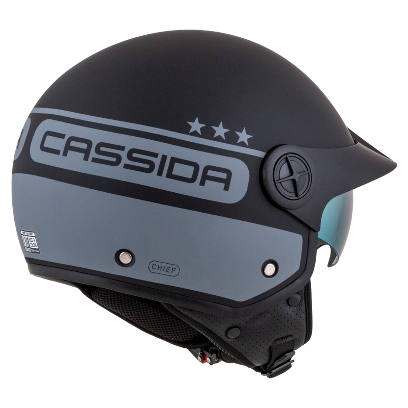 Cassida Handy Plus Chief casque moto ouvert gris-noir