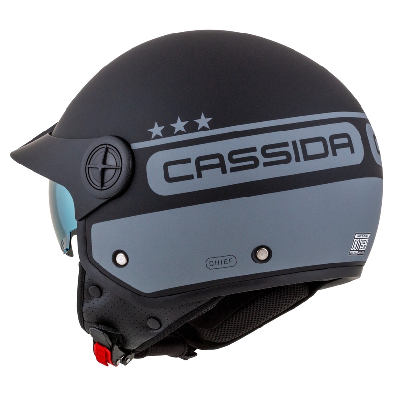 Cassida Handy Plus Chief casque moto ouvert gris-noir