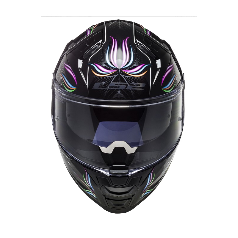 Casque moto intégral LS2 FF811 Vector II Tropical blanc-violet-noir
