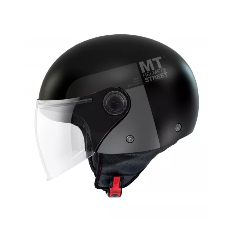 Casque moto MT Street Inboard D2 Open Noir-Gris soldes