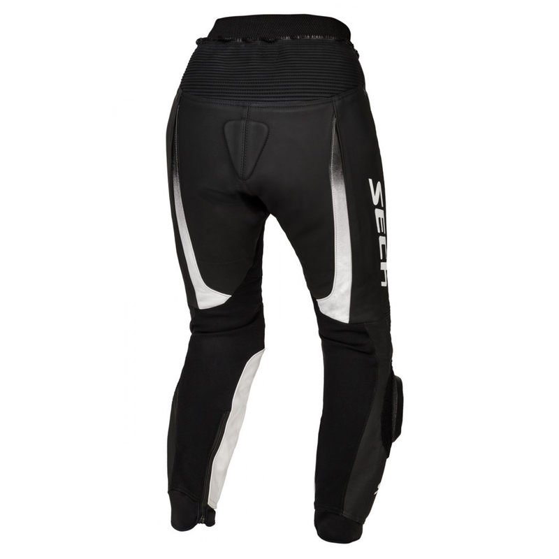 Pantalon moto femme SECA SRS II noir et blanc soldes