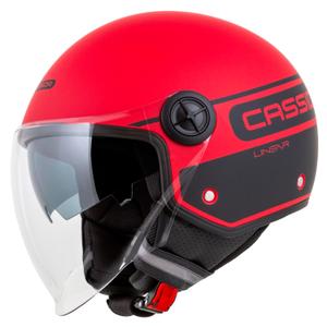 Cassida Handy Plus Linear Open Motorcycle Helmet Rouge-Noir