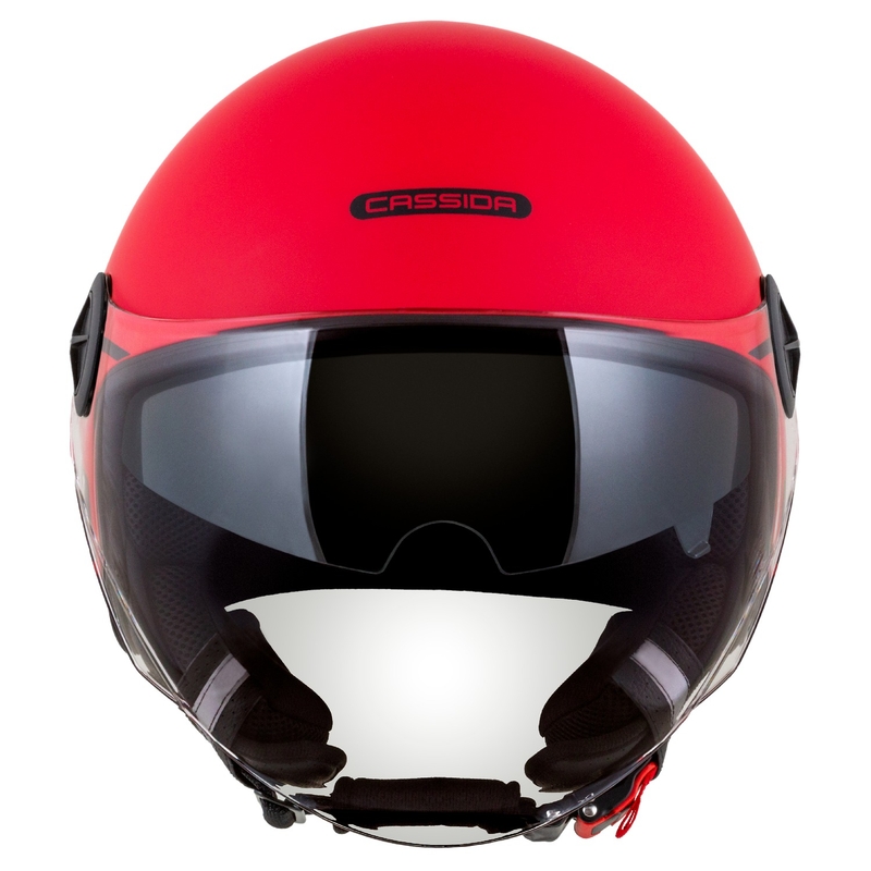Cassida Handy Plus Linear Open Motorcycle Helmet Rouge-Noir