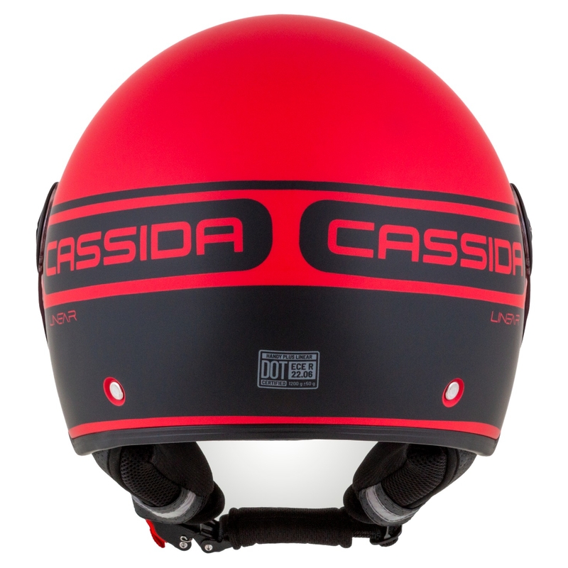 Cassida Handy Plus Linear Open Motorcycle Helmet Rouge-Noir
