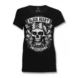 T-shirt noir Heart Miss Murder pour femmes noir