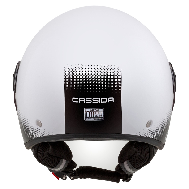 Casque de moto ouvert Cassida Handy Plus blanc-noir