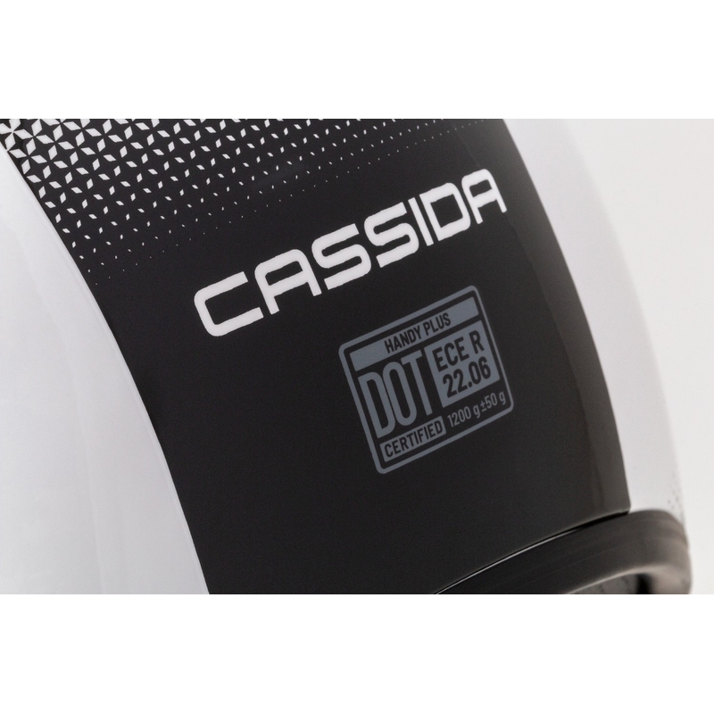 Casque de moto ouvert Cassida Handy Plus blanc-noir
