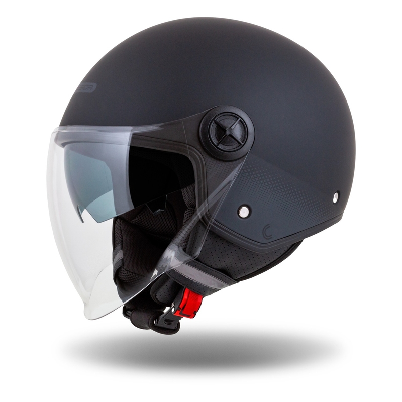 Casque de moto ouvert Cassida Handy Plus noir-gris