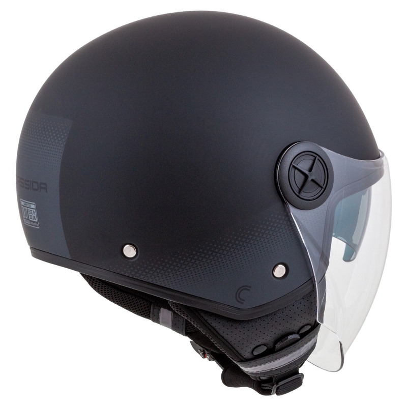 Casque de moto ouvert Cassida Handy Plus noir-gris