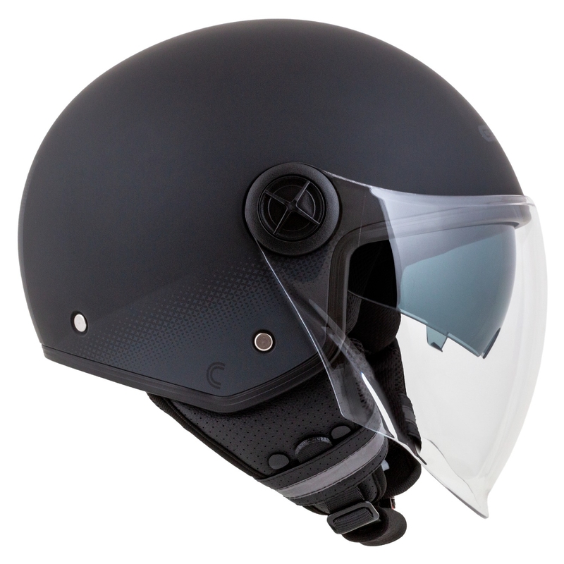 Casque de moto ouvert Cassida Handy Plus noir-gris