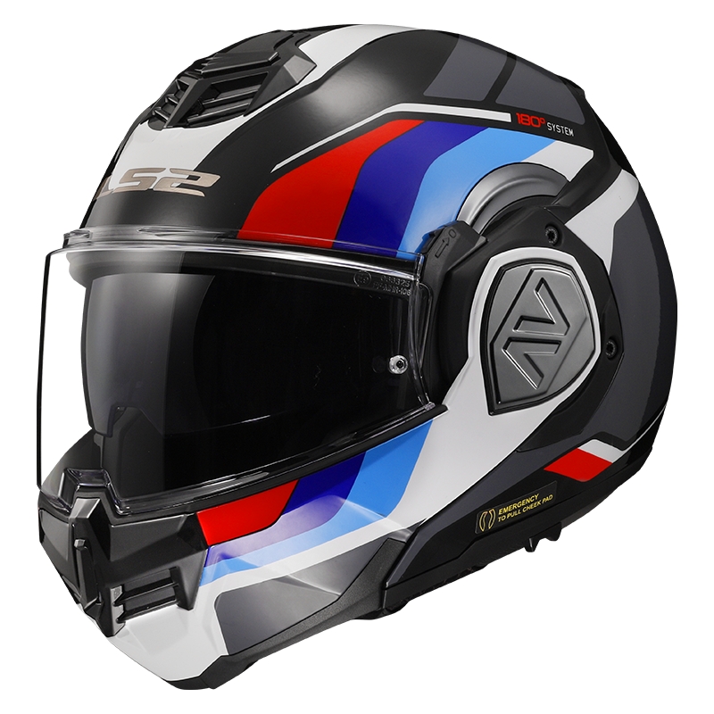 Casque moto modulable LS2 FF906 Advant Sport noir-bleu-rouge