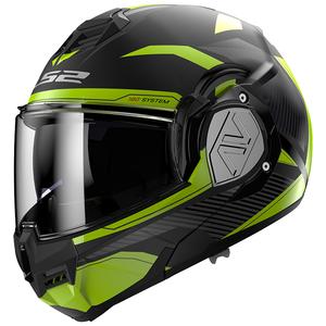 Casque moto modulable LS2 FF906 Advant Revo noir-jaune fluo mat