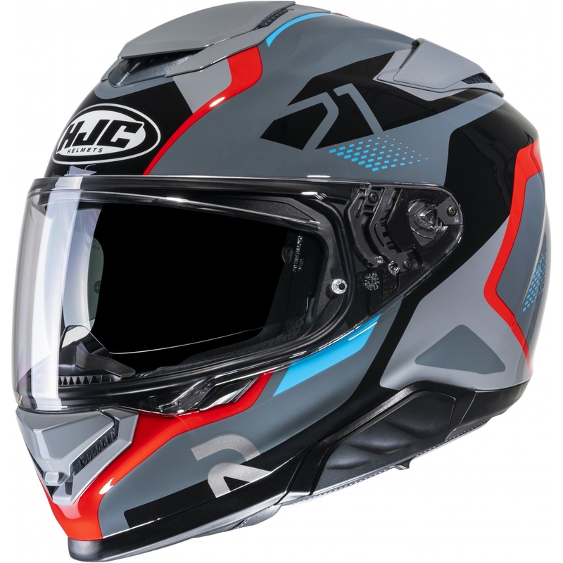 Casque moto intégral HJC RPHA 71 Hapel MC21 noir-bleu-rouge-gris soldes