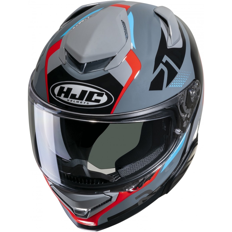 Casque moto intégral HJC RPHA 71 Hapel MC21 noir-bleu-rouge-gris soldes