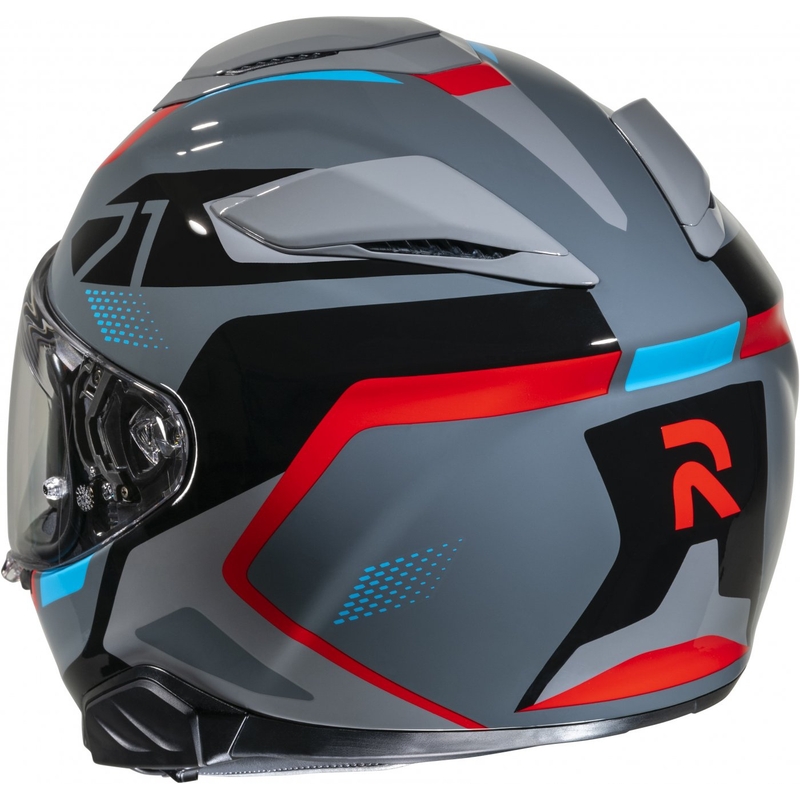 Casque moto intégral HJC RPHA 71 Hapel MC21 noir-bleu-rouge-gris soldes