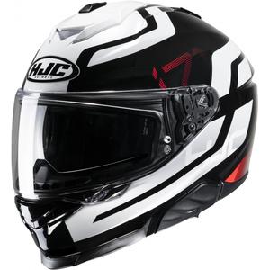Casque moto intégral HJC i71 Enta MC1 rouge-noir-blanc