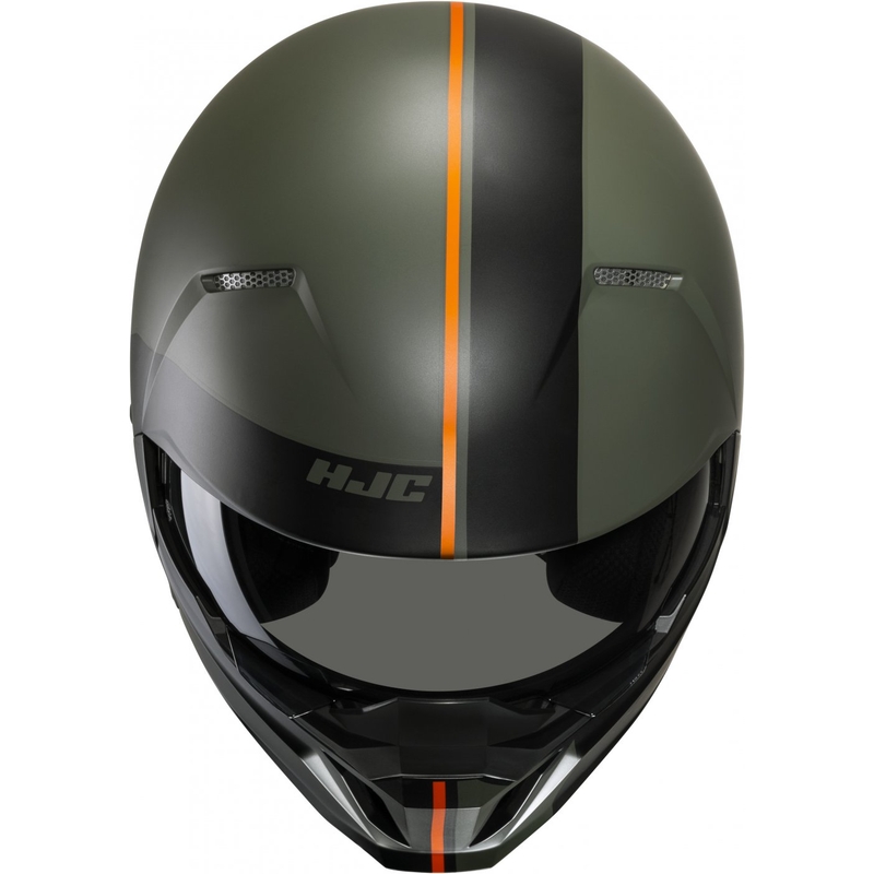 Casque ouvert avec masque HJC i20 Batol MC4SF orange-noir-vert soldes