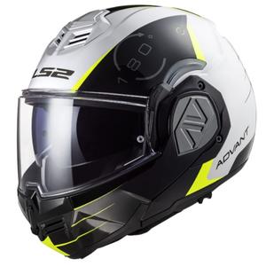 Casque moto modulable LS2 FF906 Advant Codex 06 noir-blanc-jaune fluo
