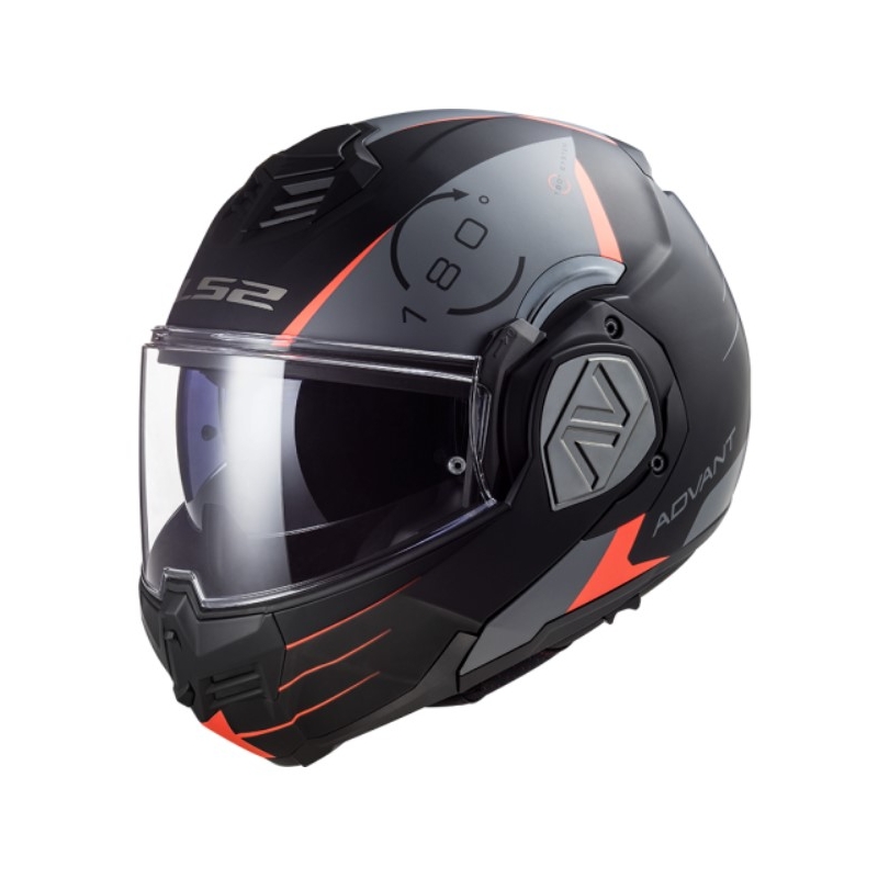 Casque moto modulable LS2 FF906 Advant Codex 06 rouge-noir-gris-titane