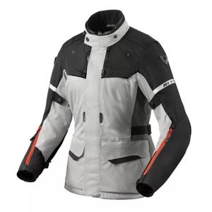 Veste de moto Revit Outback 4 H2O pour femmes, argent et noir