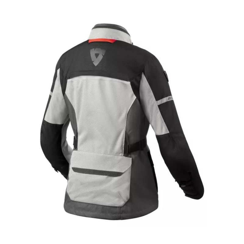 Veste de moto Revit Outback 4 H2O pour femmes, argent et noir