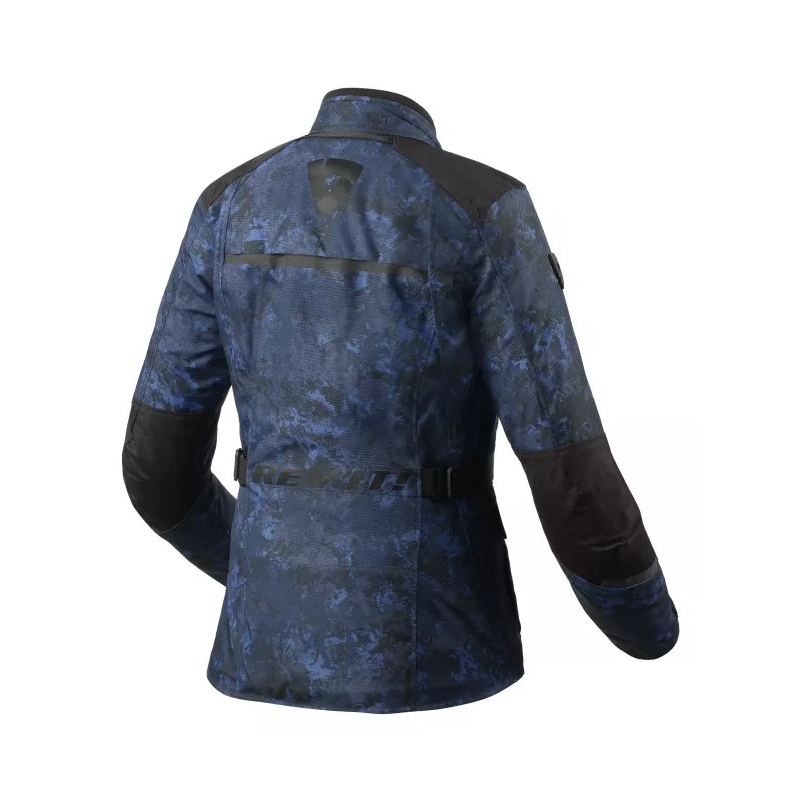 Veste de moto Revit Voltiac 3 H2O bleu camouflage pour femme soldes