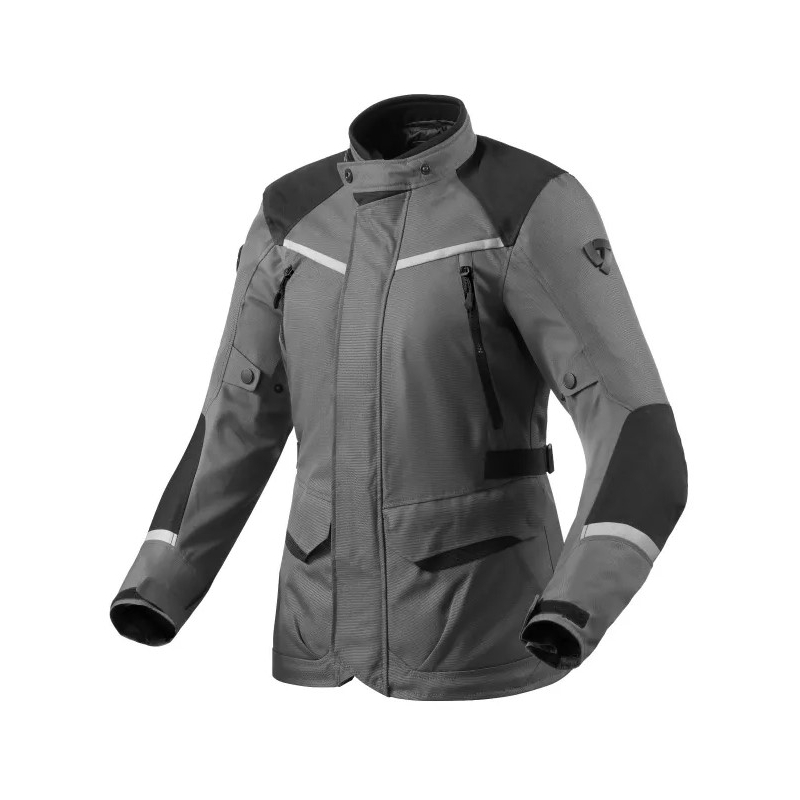 Veste de moto Revit Voltiac 3 H2O pour femme gris-noir