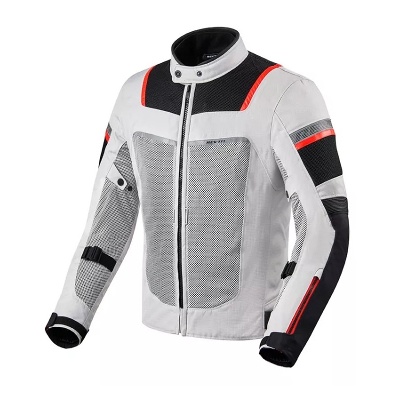 Veste de moto Revit Tornado 3 argent-noir soldes