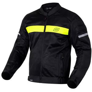 Veste de moto Ozone Dart noir-jaune fluo
