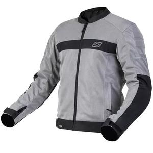Veste de moto Ozone Dart argent-noir