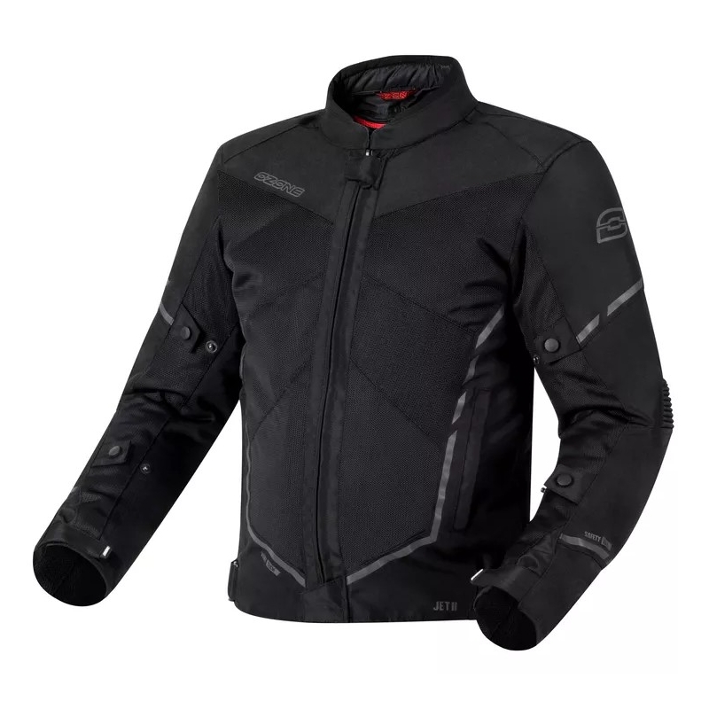 Veste moto Ozone Jet II noir soldes