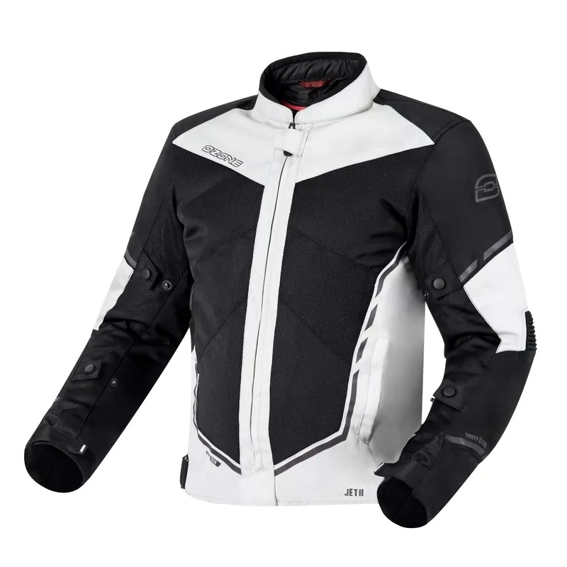 Veste moto Ozone Jet II gris-noir soldes
