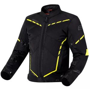 Veste moto Ozone Jet II noir-jaune fluo soldes