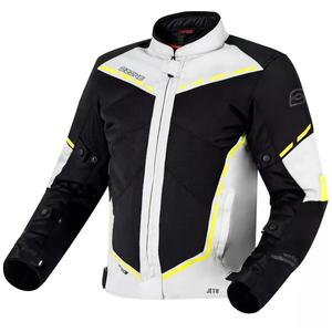 Veste moto Ozone Jet II gris-noir-jaune fluo soldes
