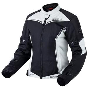 Veste moto Ozone Jet II pour femme, gris et noir soldes