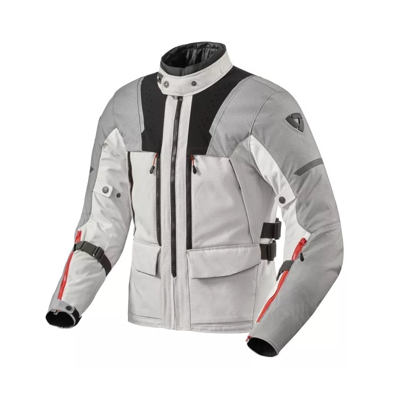 Veste moto Revit Offtrack 2 H2O gris clair-argenté