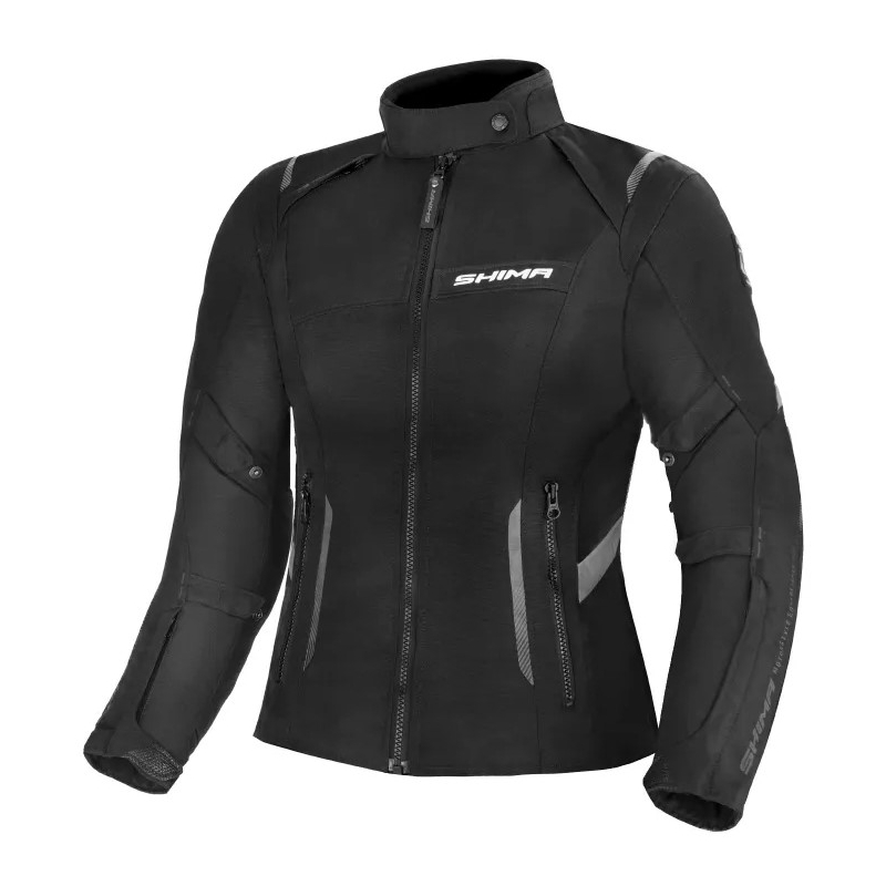Veste moto femme Shima Rush noir soldes