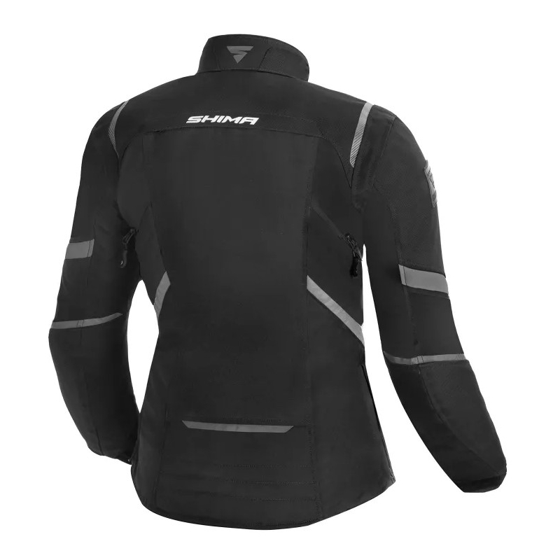 Veste moto femme Shima Rush noir soldes