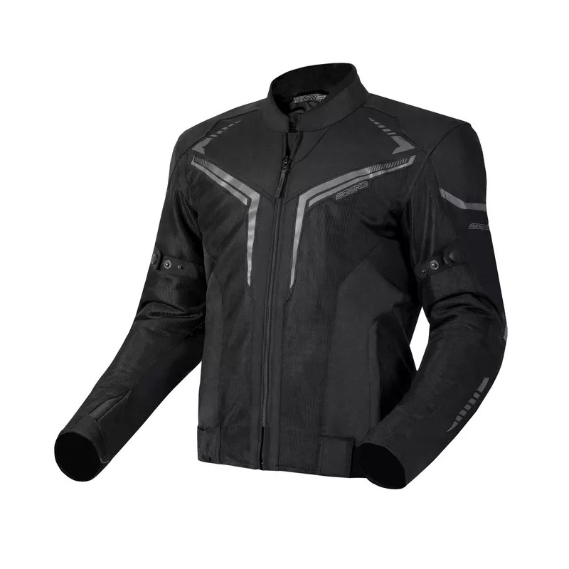Veste moto Ozone Flow noire soldes