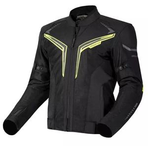 Veste de moto Ozone Flow noir-jaune fluo soldes
