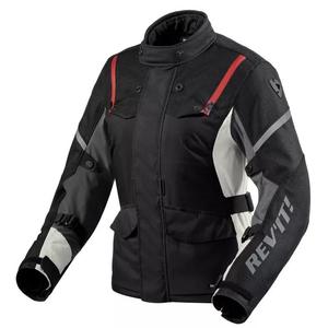 Veste de moto Revit Horizon 3 H2O noir et rouge pour femme